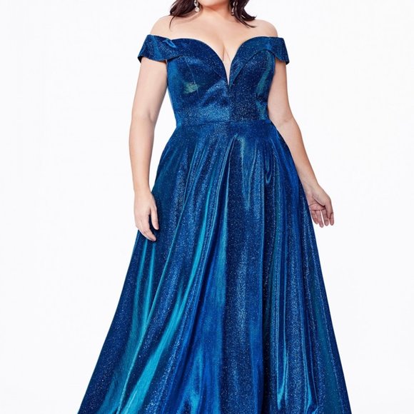 Cindrella Dresses & Skirts - Plus Size Off Shoulder V-Neck Dress CD210C Cindrella Dresses & Skirts - Plus Size Off Shoulder V-Neck Dress CD210C